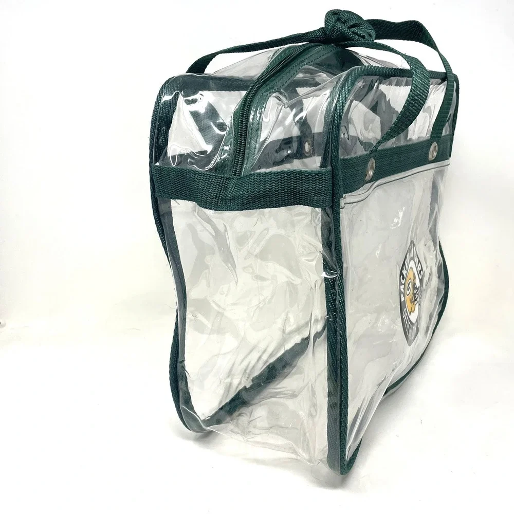NFL Green Bay Packers Clear Zipper Messenger‎ Bag Stadium Approved